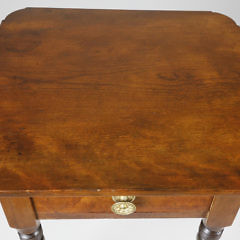 American Sheraton Maple One Drawer Stand, 19th Century