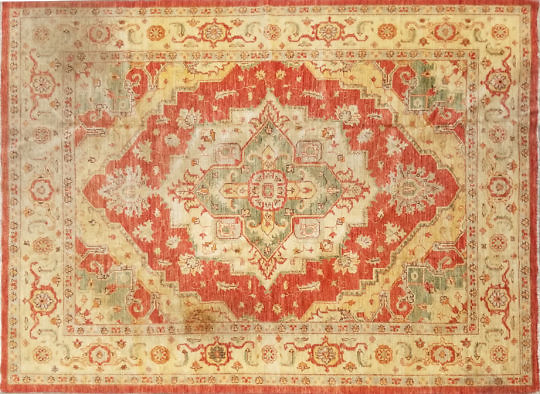 321-4800 Kotanabad Rust and Creme Oriental Rug A