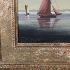 Salvatore Colacicco Oil “Man-o-War Anchored at Portsmouth Harbor”