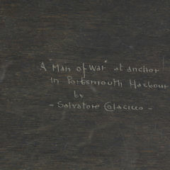 Salvatore Colacicco Oil “Man-o-War Anchored at Portsmouth Harbor”