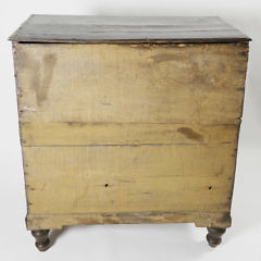 English Chinoiserie Landscape Paint Decorated Four Drawer Chest, 18th Century