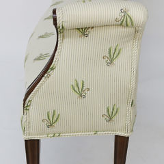 Antique Floral Upholstered Window Bench