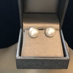 Fine 13.5mm White South Sea Pearl Earrings