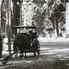 Large H.S. Wyer Black and White Photograph of Main Street, Nantucket, circa 1910