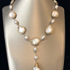 41312 Coin Pearl Necklace A IMG_3842