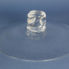 Signed Steuben Clear Crystal Large Pedestal Service Plate