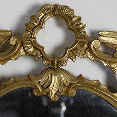 Pair of Carved and Gilt Chippendale Style Oval Mirrors, mid 19th Century