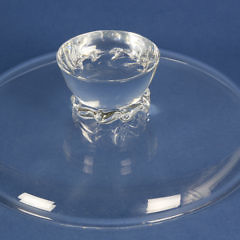 Signed Steuben Clear Crystal Footed Compote