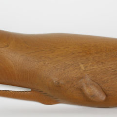 Carved Teak Wayne Robbins Sperm Whale.