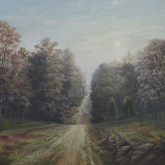 Pair of Heyl Raser Oil on Canvas Wooded Landscapes “Indian Summer”