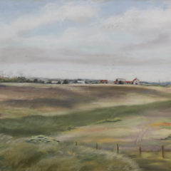 Sarah Perry Crane Pastel on Paper, “Gardner’s Farm, Nantucket”