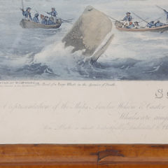 W.J. Huggins Colored Print, “South Sea Whale Fishery”, 19th Century