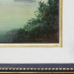 Michael Matthews Chinese Export Style Oil , “Pagoda at Whampoa Reach”