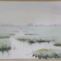 Doris and Richard Beer Nantucket Watercolor, “Salt Marsh”