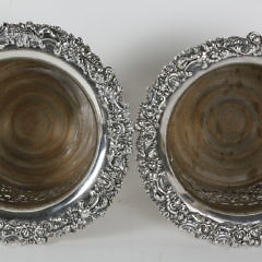 Pair of Sheffield Silver Plated Wine Coasters, 19th Century