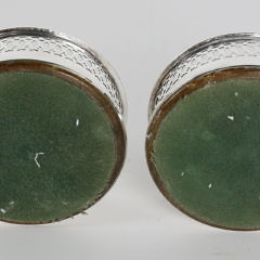 Two Sheffield Silver Plated Wine Coasters, 19th Century