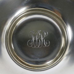 Sterling Silver Bowl with Gadrooned Scroll Decoration