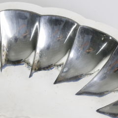 Mexican Sterling Silver Fluted Oval Bowl