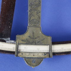 1768 Daniel Saxbey Engraved Brass and Mahogany Octant