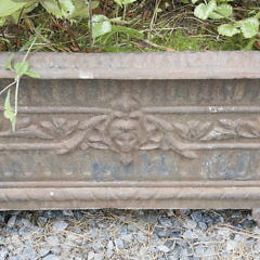 Pair of Antique Cast Iron Rectangular Flower Planters