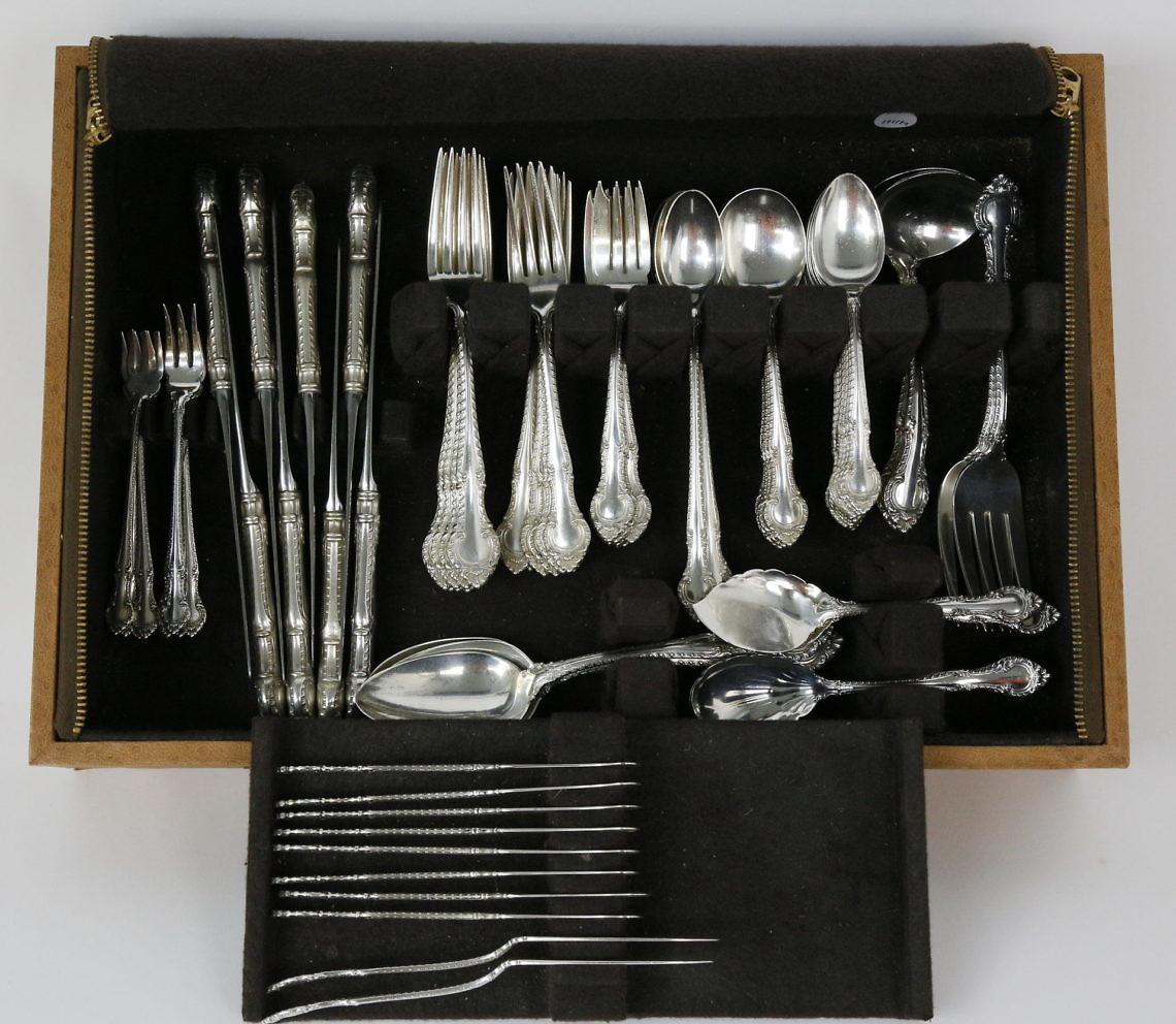 Gorham Sterling Silver Flatware Set 94 Piece Gorham Sterling Silver
