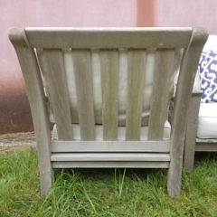 Pair Kingsley Bates Outdoor Teak Armchairs