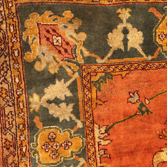 Vintage Oushak Hand Woven Wool Carpet