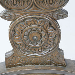 19th Century Teak Spanish Colonial Carved Library Table