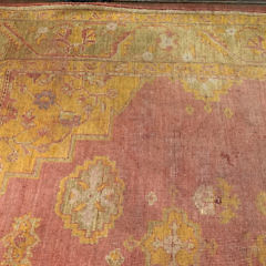 Antique Oushak Hand Woven Carpet