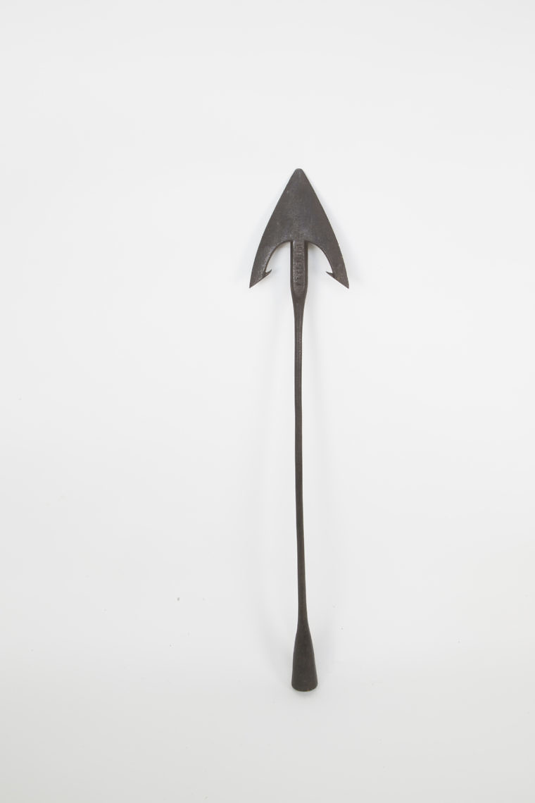 Signed Wrought Iron Double Flue Whaling Harpoon circa 1830