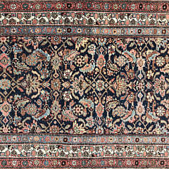 Antique Hand Woven Geometric Carpet Runner