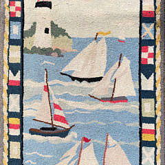 Claire Murray “Lighthouse and Sailboats” Hooked Rug