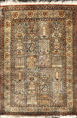 14-4500 Diminutive Hand Woven Silk and Wool Carpet A IMG_4556(1)