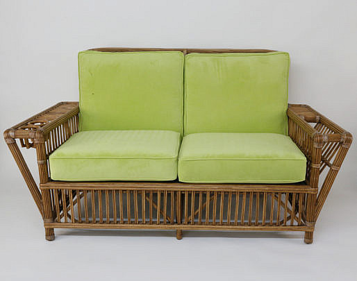 2-4880 Palecek Bamboo Settee and Ottoman A_MG_4411