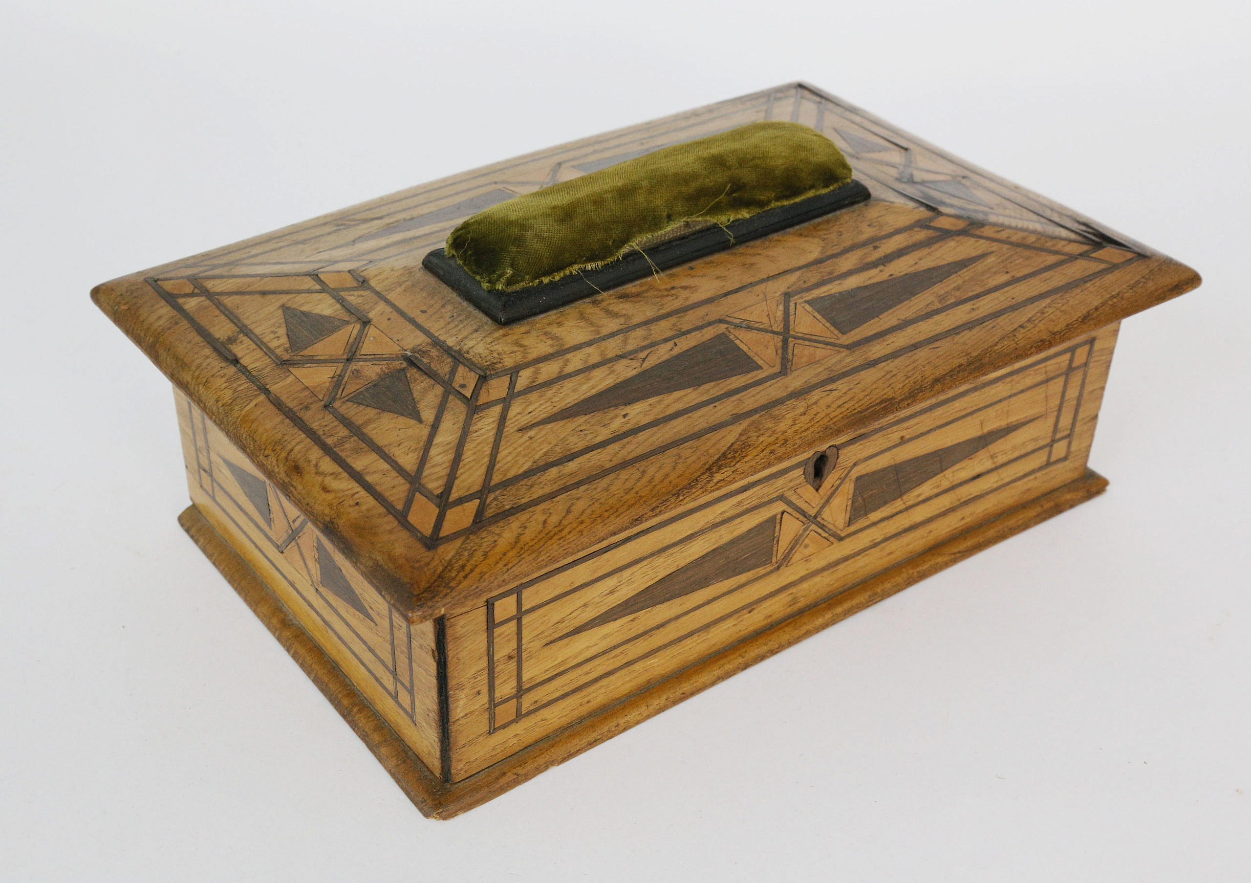 19th Century Sailor Made Inlaid Sewing Box 19th c. Sailor Made