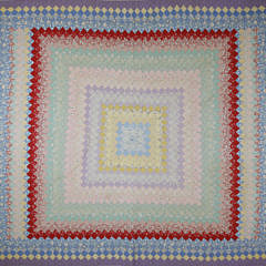 41151 1930’s Trip Around the World Patchwork Quilt A_MG_3537