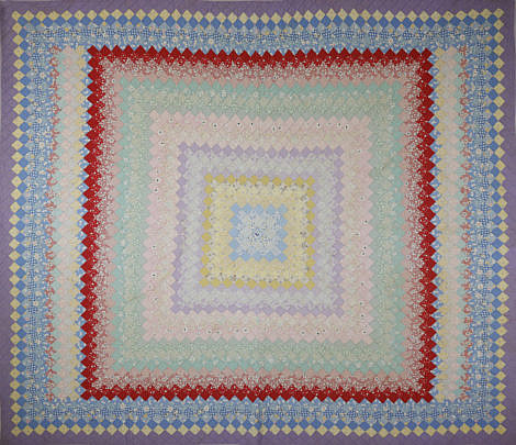 41151 1930’s Trip Around the World Patchwork Quilt A_MG_3537