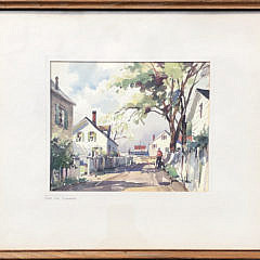 1-4907 John Cuthbert Hare watercolor “Cape Cod Summer” A IMG_4883