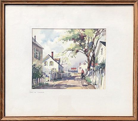 1-4907 John Cuthbert Hare watercolor “Cape Cod Summer” A IMG_4883