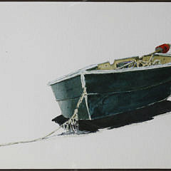 Roy Bailey Watercolor On Paper “Lone Dory”