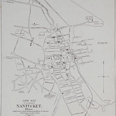 Original Historical Map of Nantucket By E.K. Godfrey, 1882