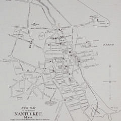 Original Historical Map of Nantucket By E.K. Godfrey, 1882