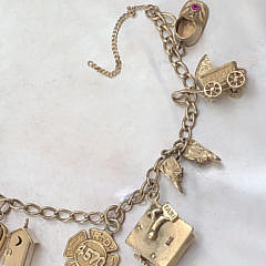 14k Yellow Gold Charm Bracelet