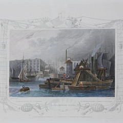 Set of 3 English Hand-Colored Nautical Engravings, 19th c.