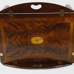 Inlaid Mahogany Butler’s Tray Top Table, Contemporary