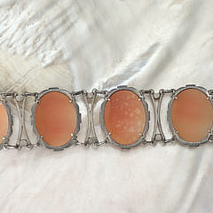 Antique Carved Six Cameo Bracelet