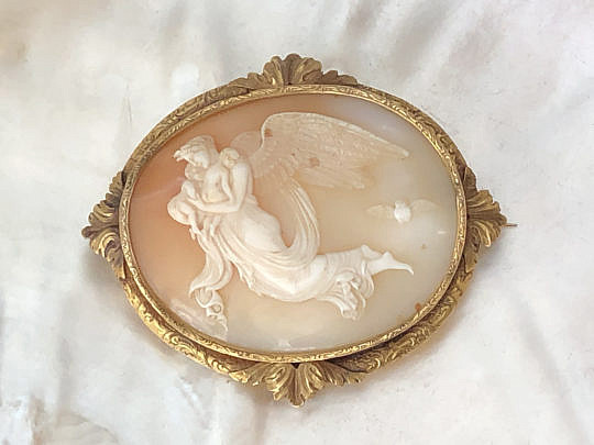 20-4847 Antique Cameo Brooch with Angel A IMG_4983