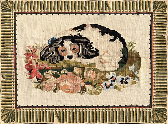 28-4108 Needlepoint Spaniel Rug A IMG_4731