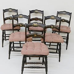 38-4905 6 American Cottage Decorated Dining Chairs A_MG_4779