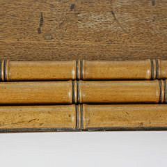 Set of Three Vintage Bamboo and Elm Nesting Trays